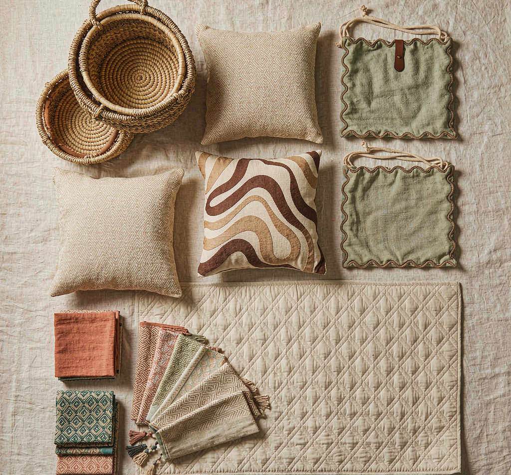 Assorted home textile accessories